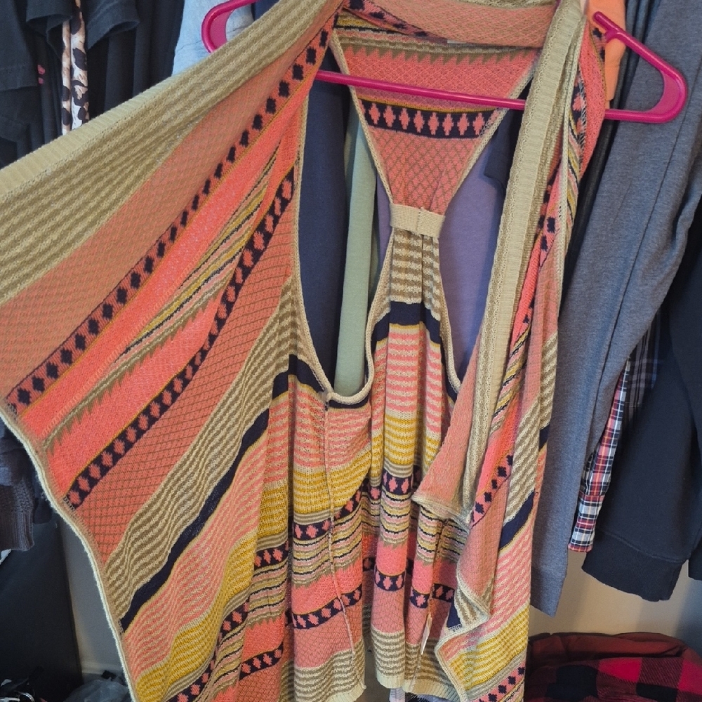 Blue Multicolor Patterned Vest - image 4